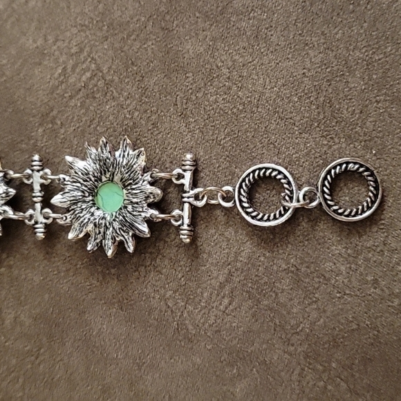 VTG Rainbow Daisy Link Boho Hippie Toggle Bracelet - Picture 8 of 9